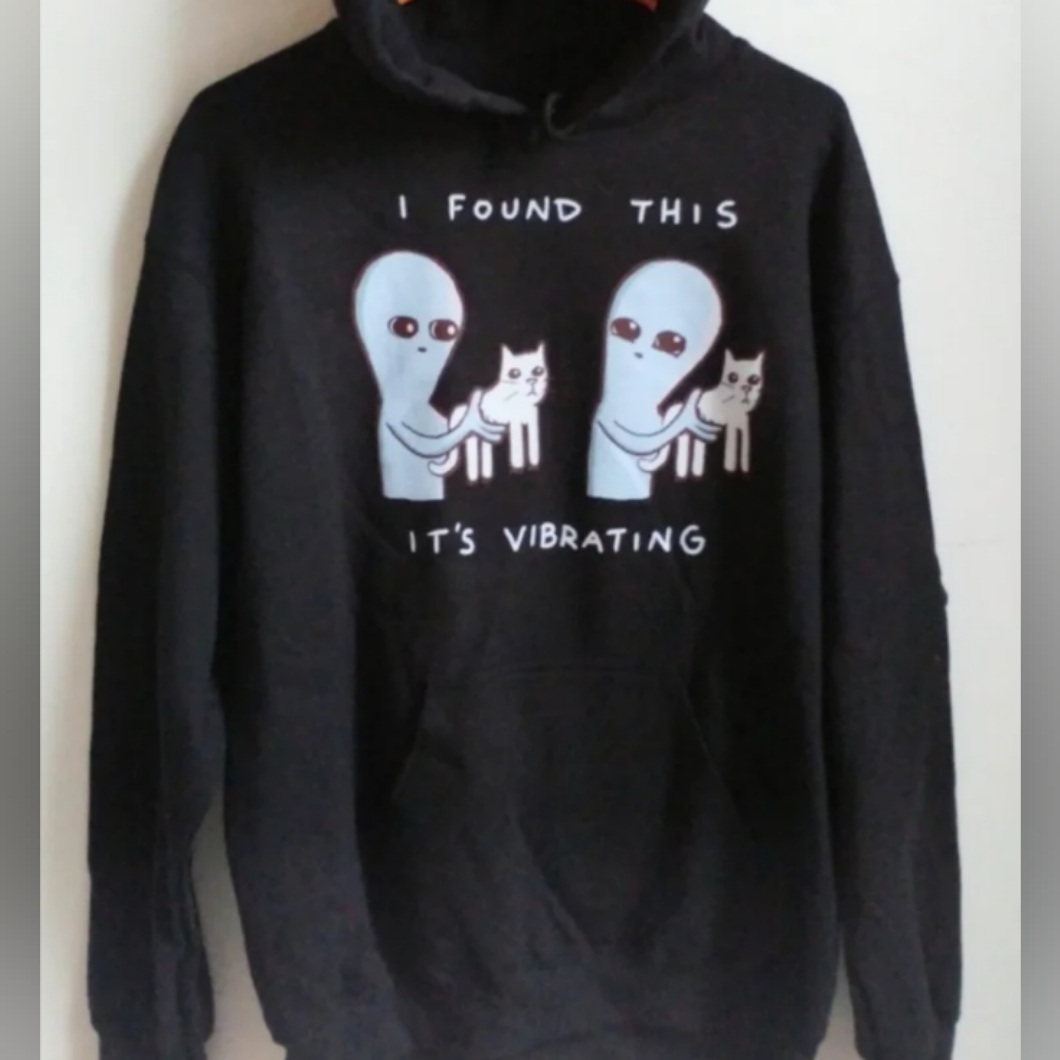 Aliens & Vibrating Cats Hoodie, M